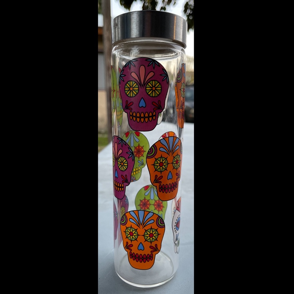 Glass water bottle